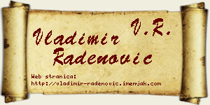 Vladimir Radenović vizit kartica